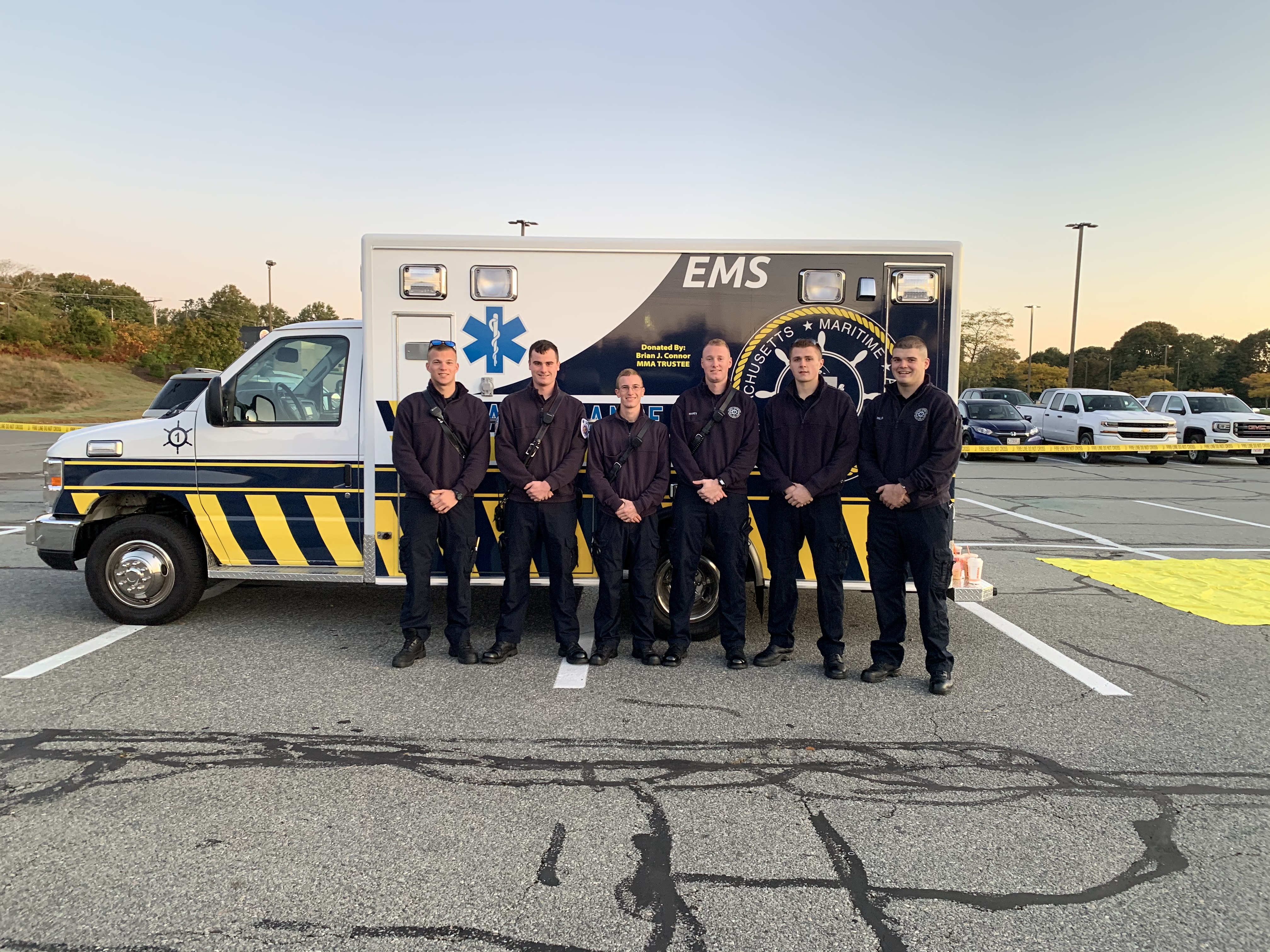 cadets in front of our ambulence