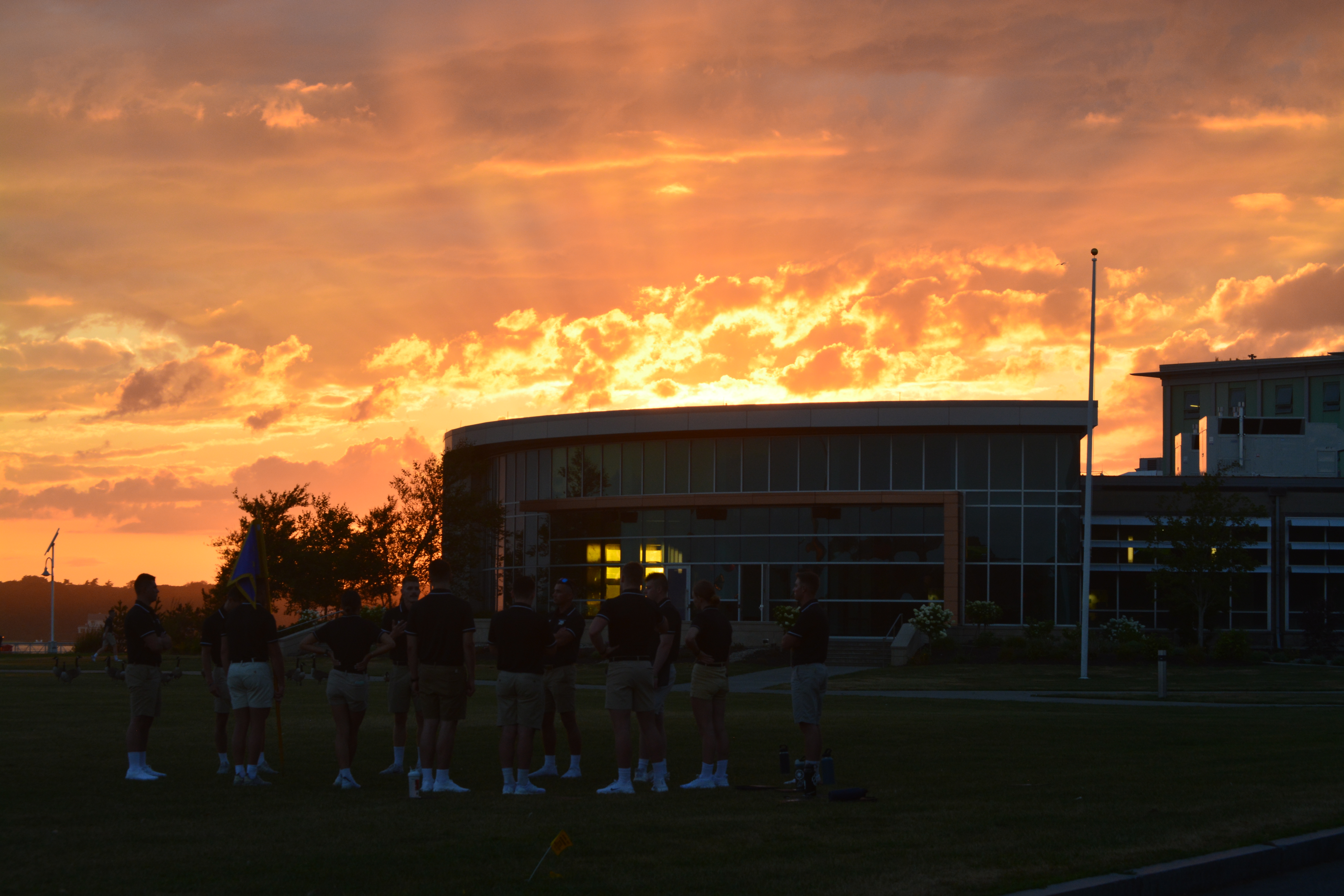 The Cadre practice their marching on the Parade Field