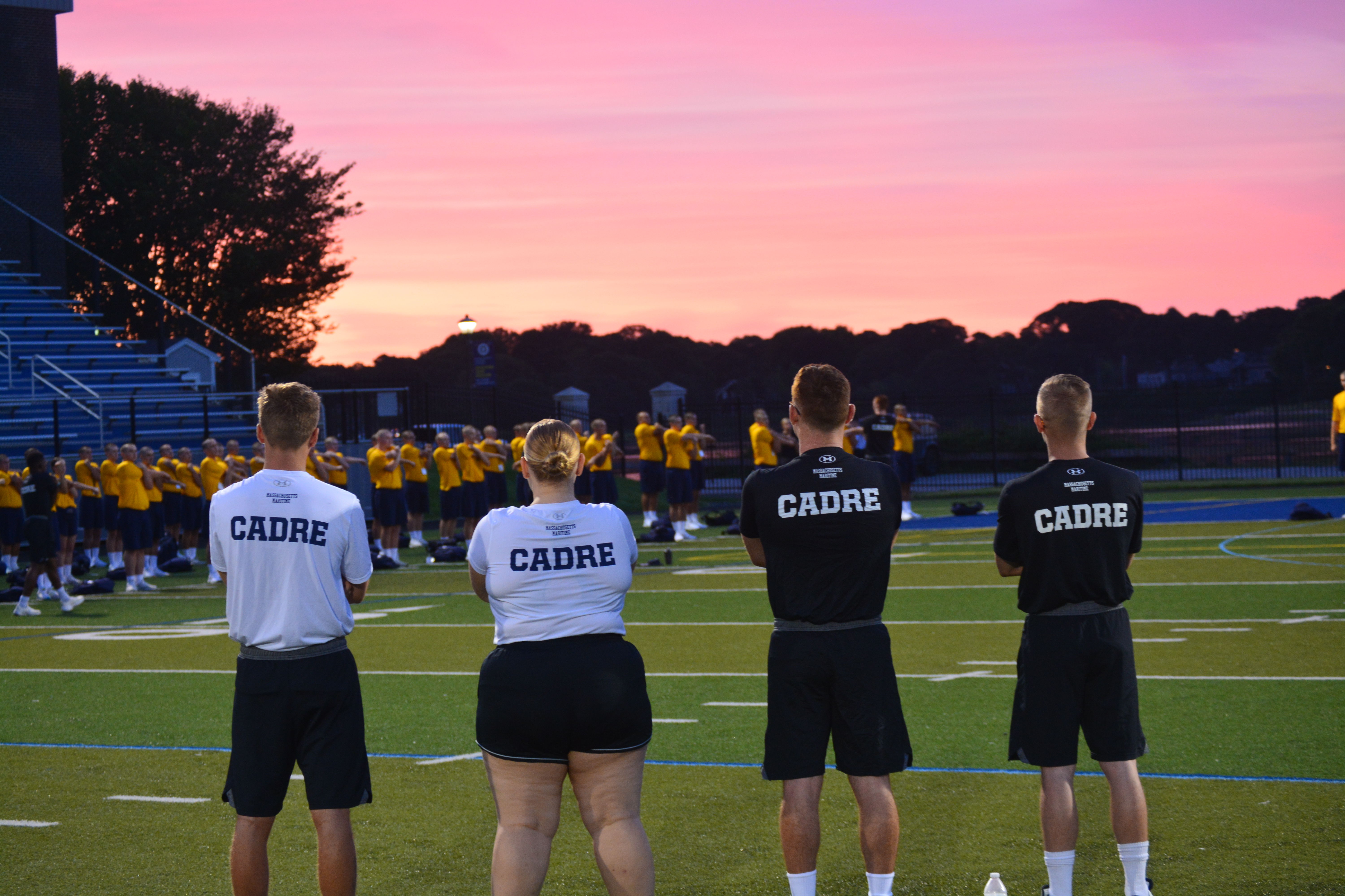 1st BN Staff watch the sunrise