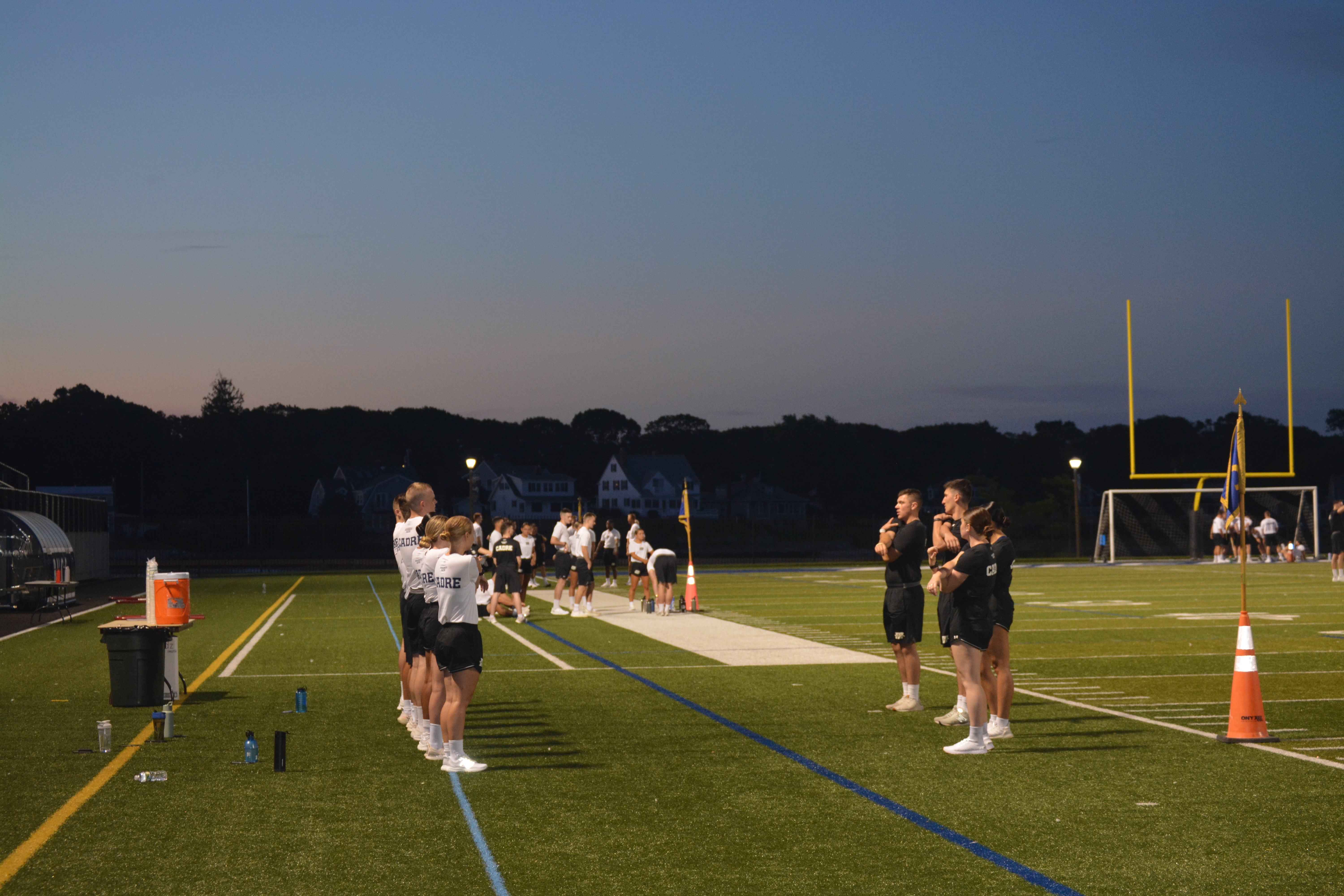 5th Company warms up with more streches