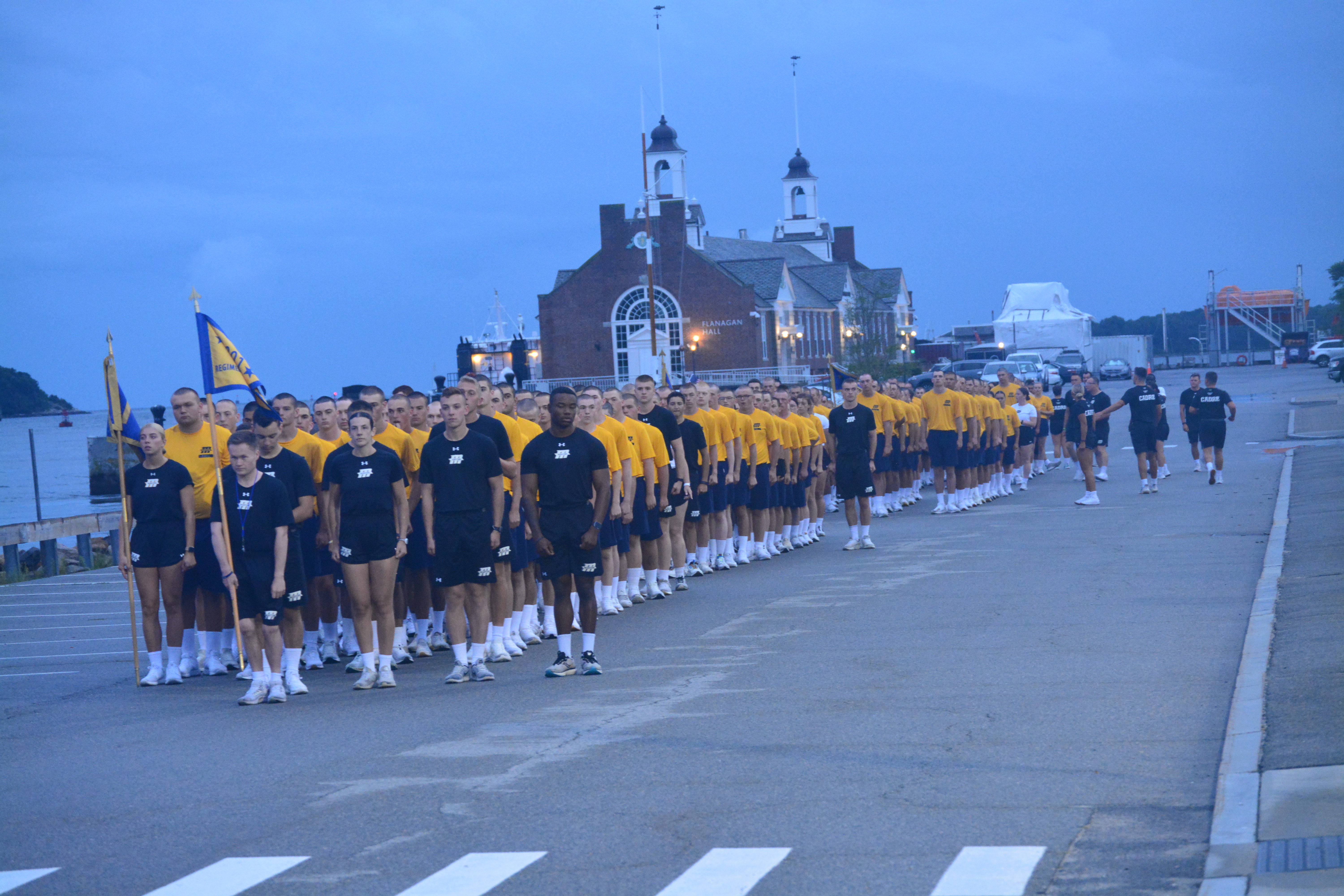 Preparing for the morning run