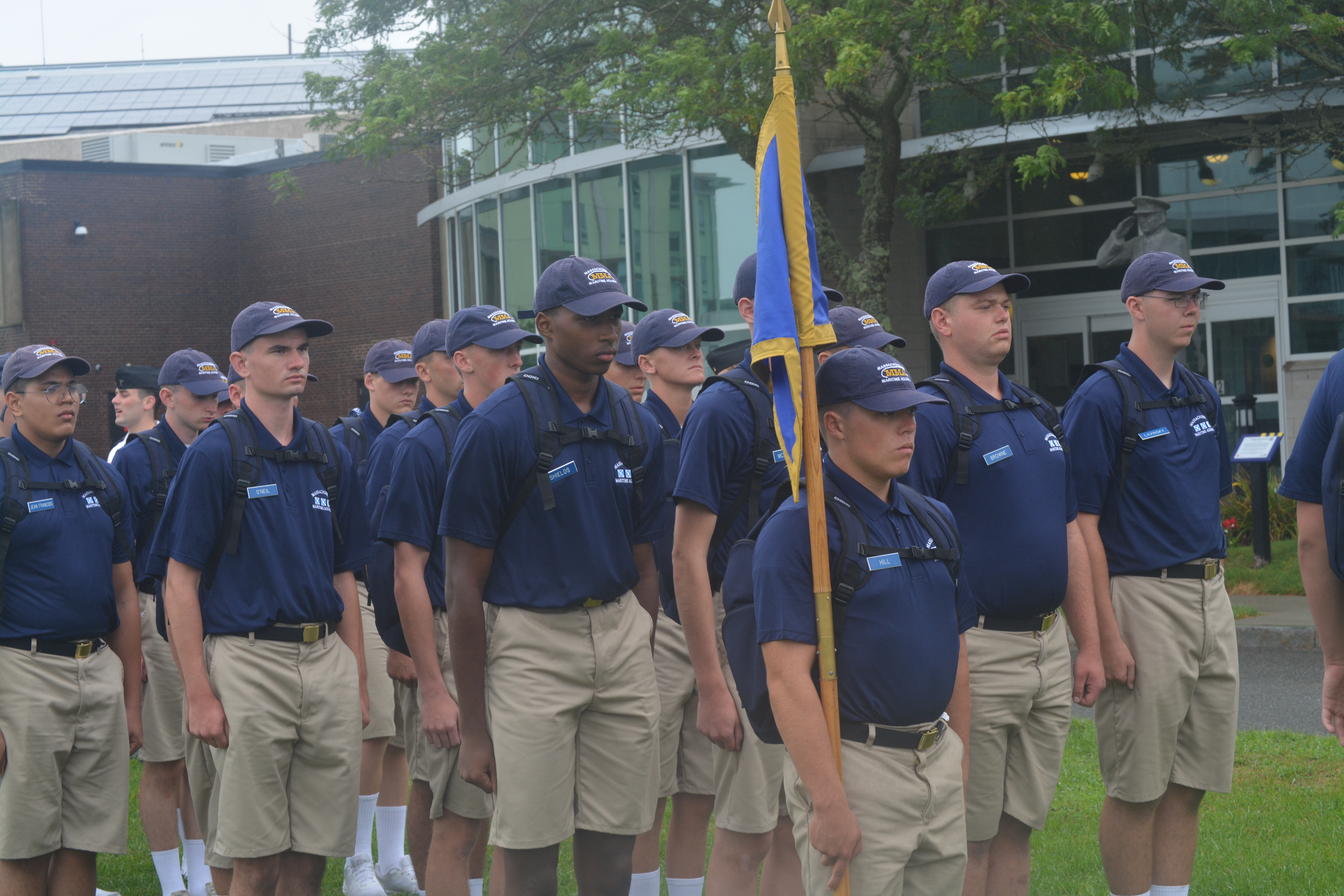 Practicing drill in the rain