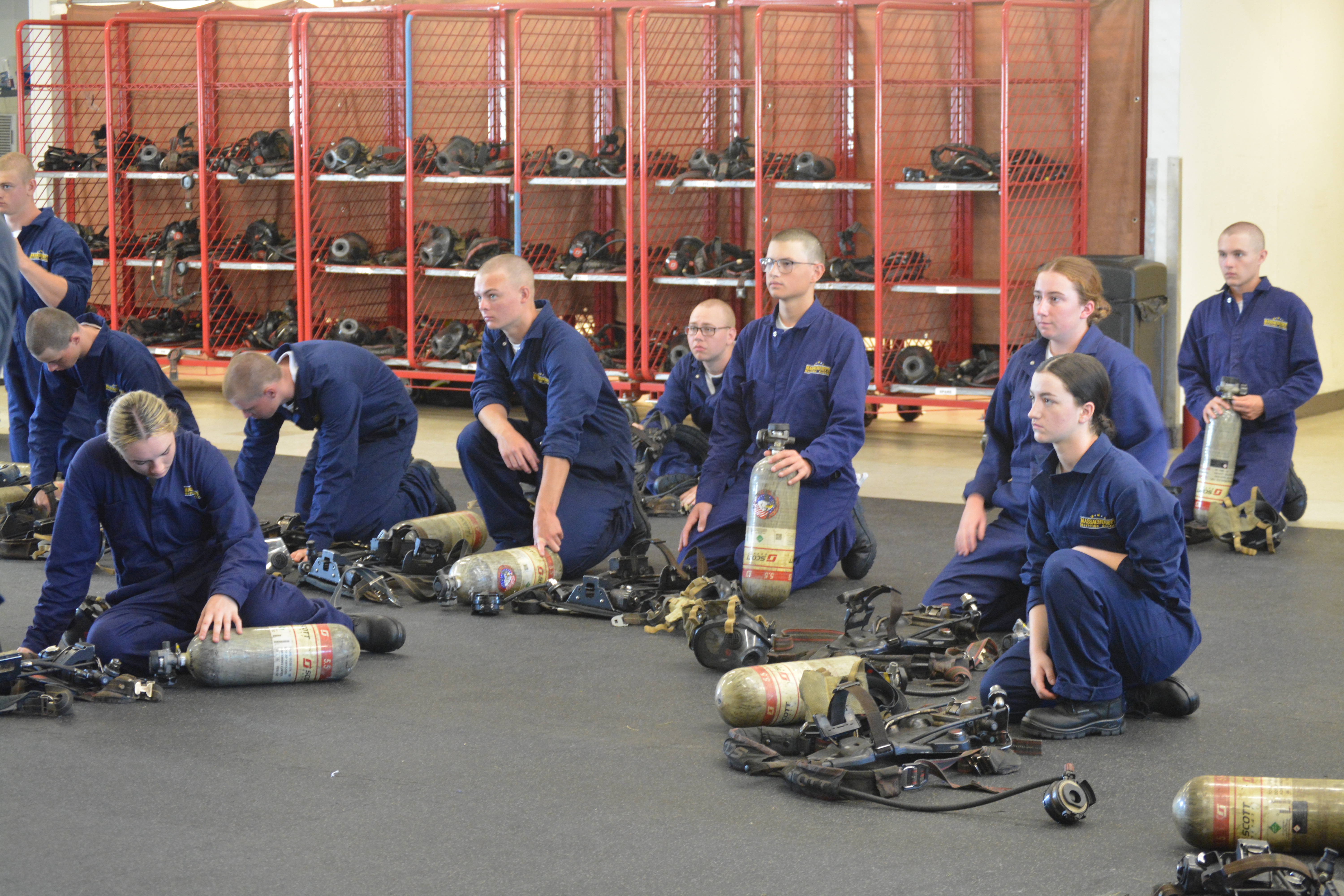 Learning how to use SCBA gear