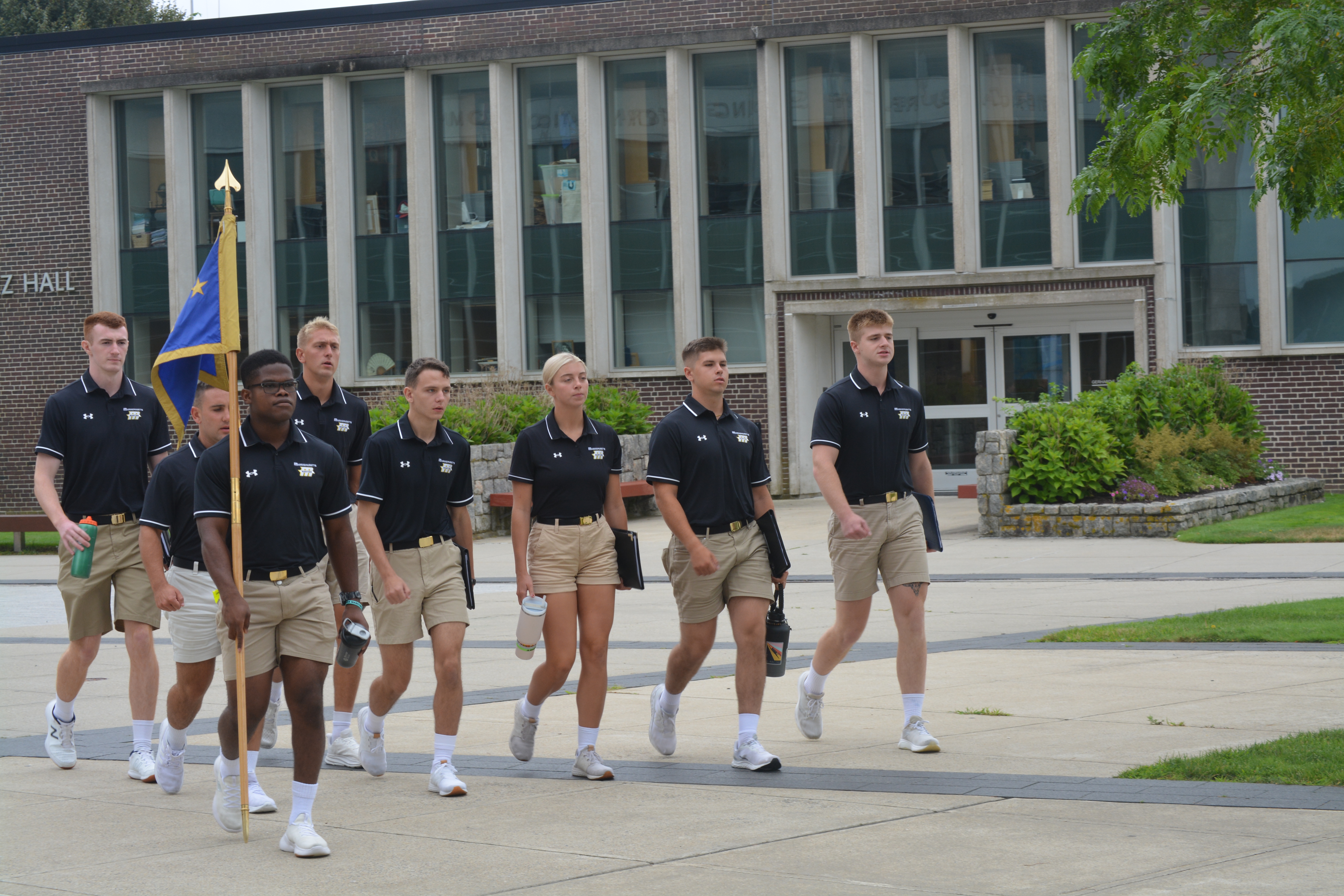 1st Co marching to the dorms