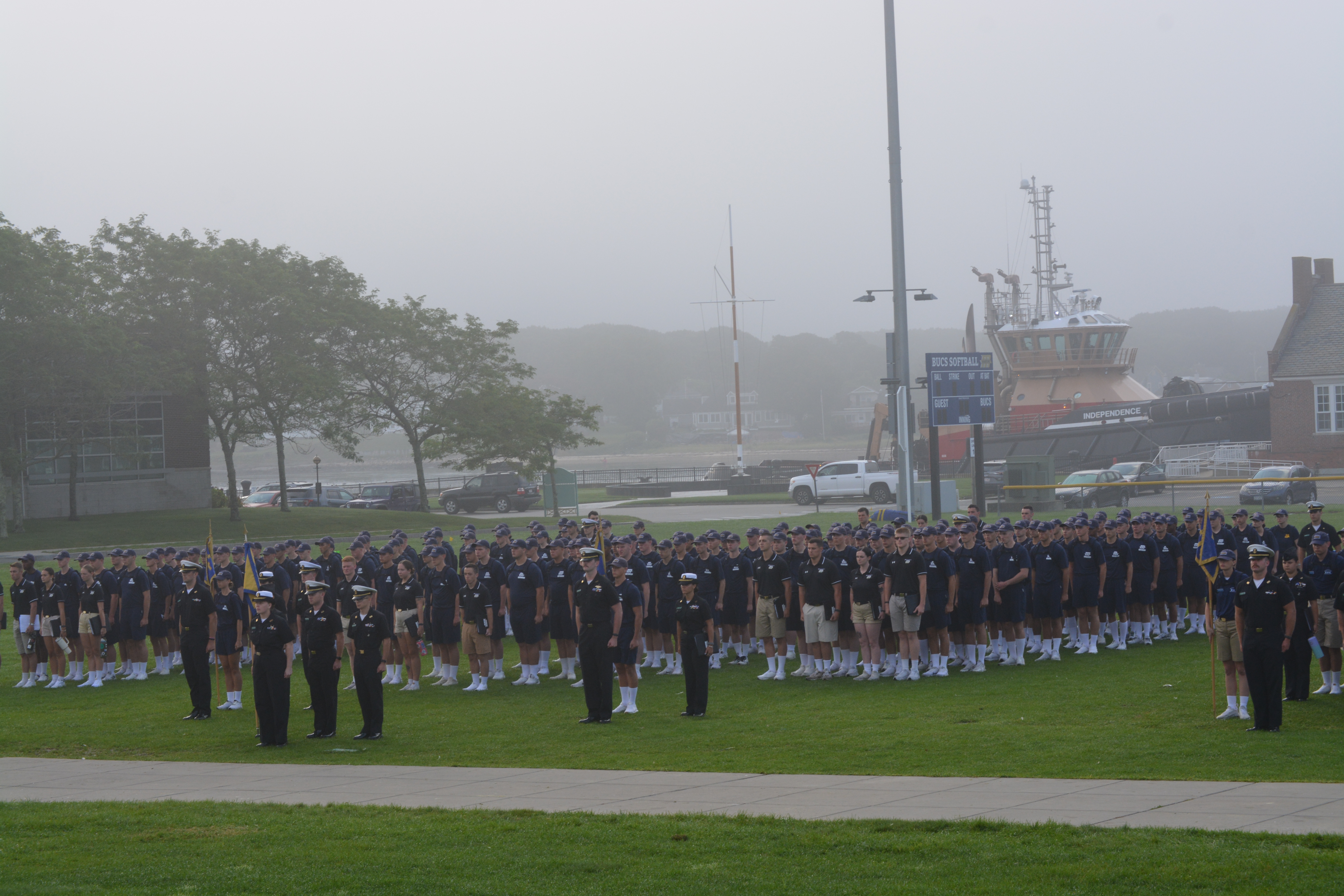 A very foggy morning formation