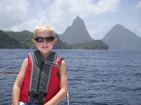 andrew as a boy in the caribbean