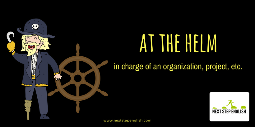 sign: at the helm