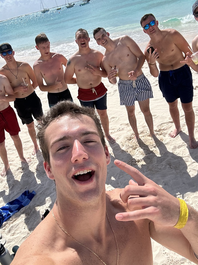 group shot on beach