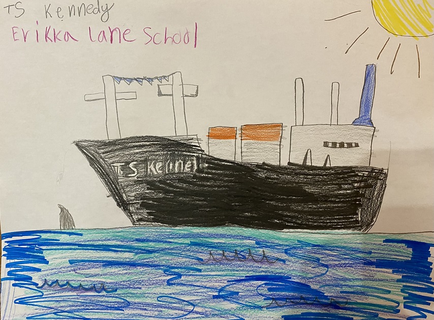 student drawings of ship