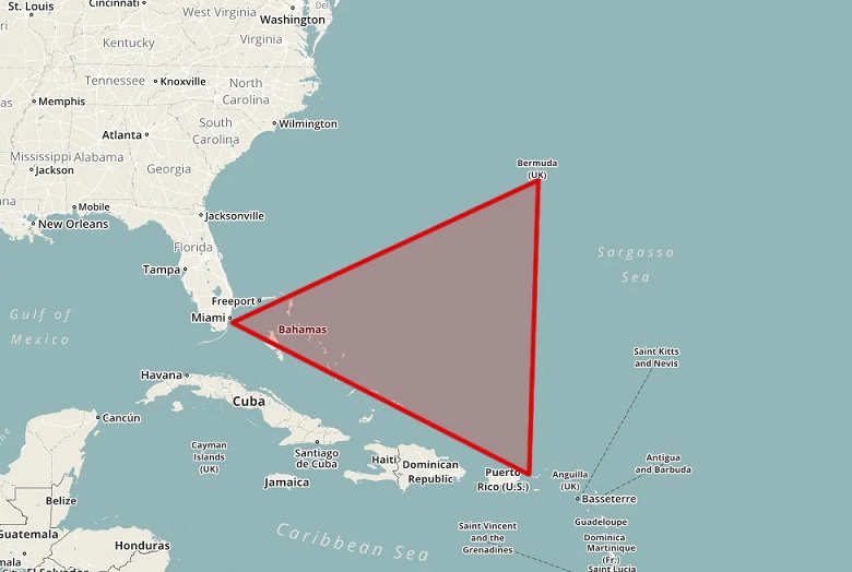 Bermuda Triangle map