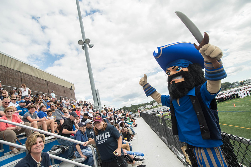 Buc mascot firing up fans