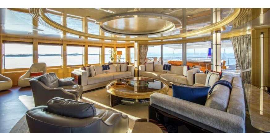 luxurious interior of yacht