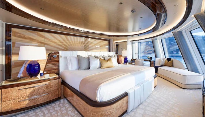 luxurious interior of yacht