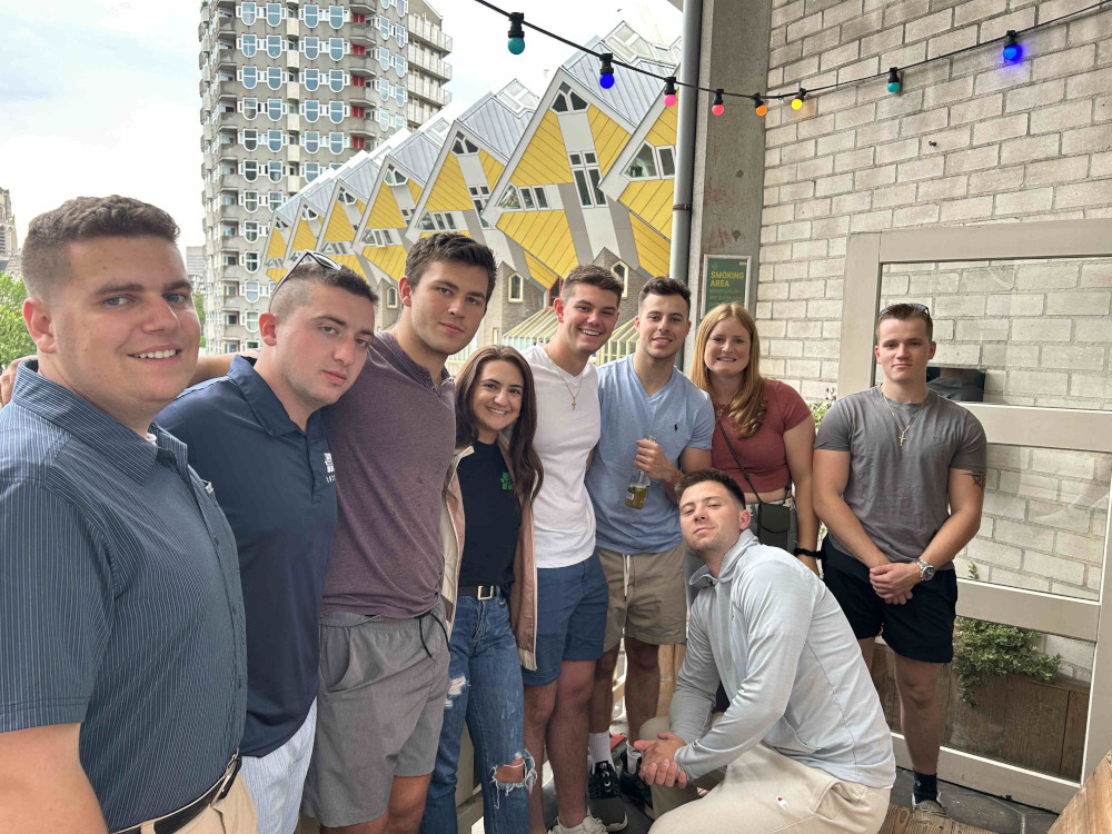 students at hostel in Germany