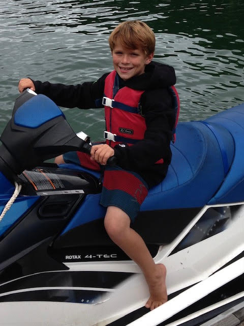 young Jack on a jetski