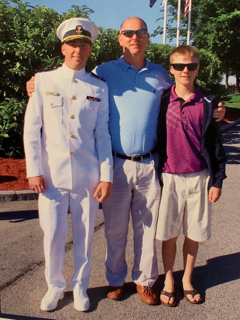 Kevin with dad and brother