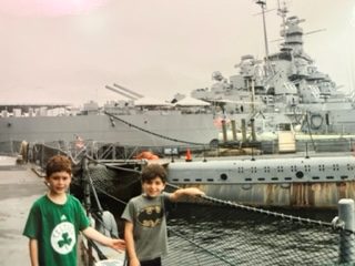 Lucas on the USS Massachusetts