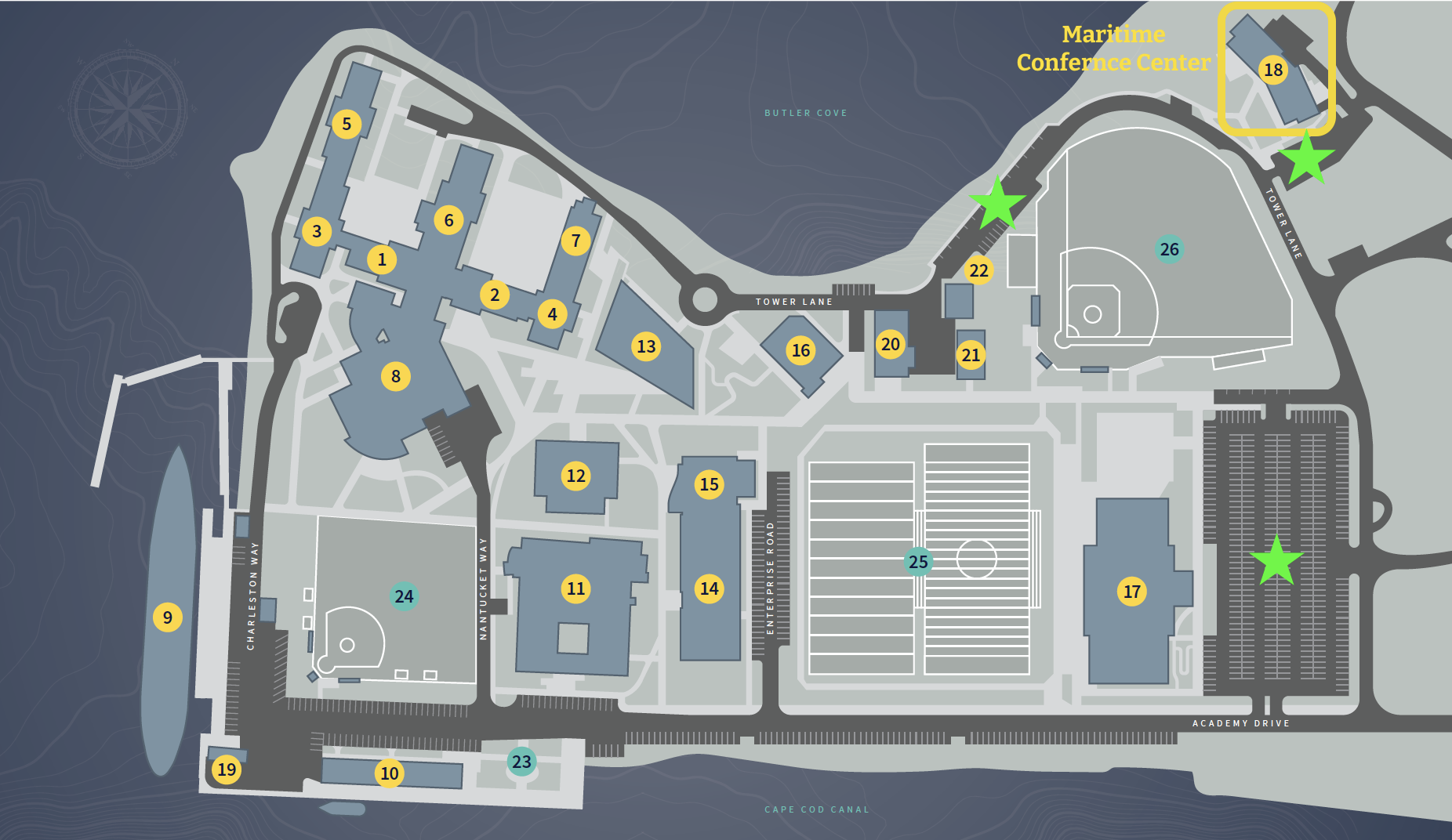 Maritime Conference Center parking map