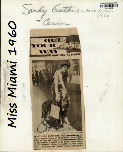 newspaper clippings of Miss Miami