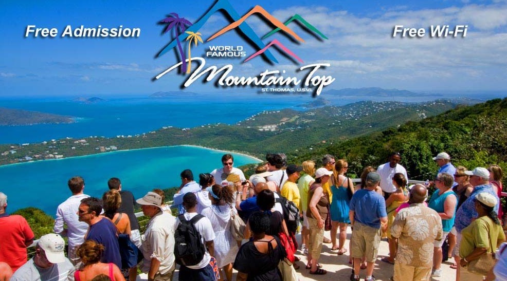 people standing on observation deck at mountain top