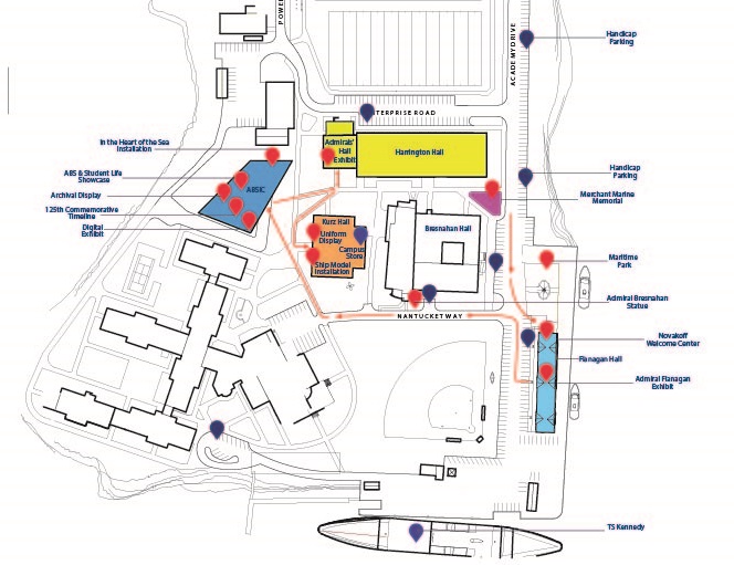 Museum exhibit map