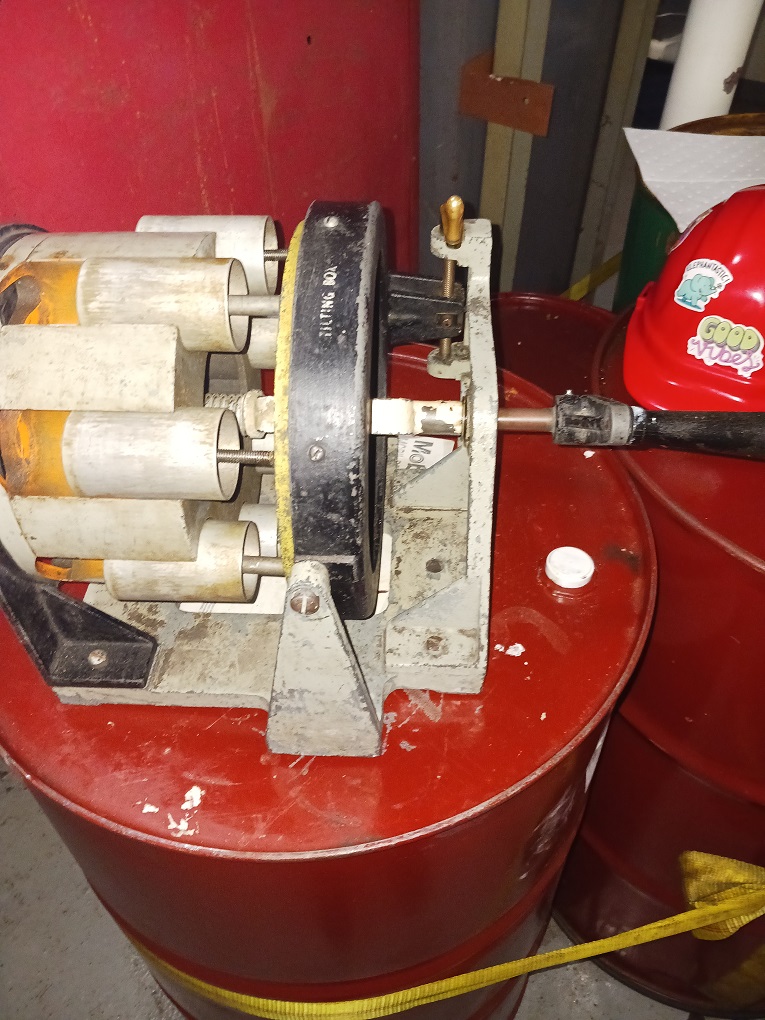 female cadets with a cylinder which is part of steering gear