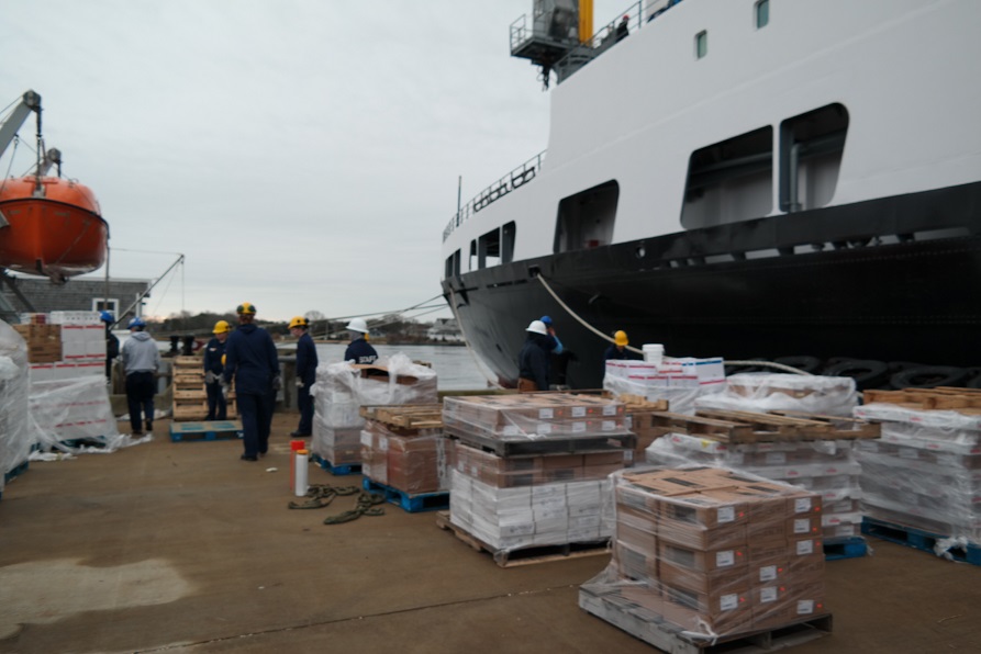 pallets on dock