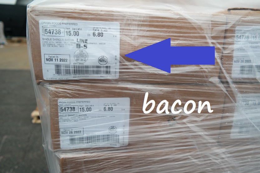 boxes of bacon