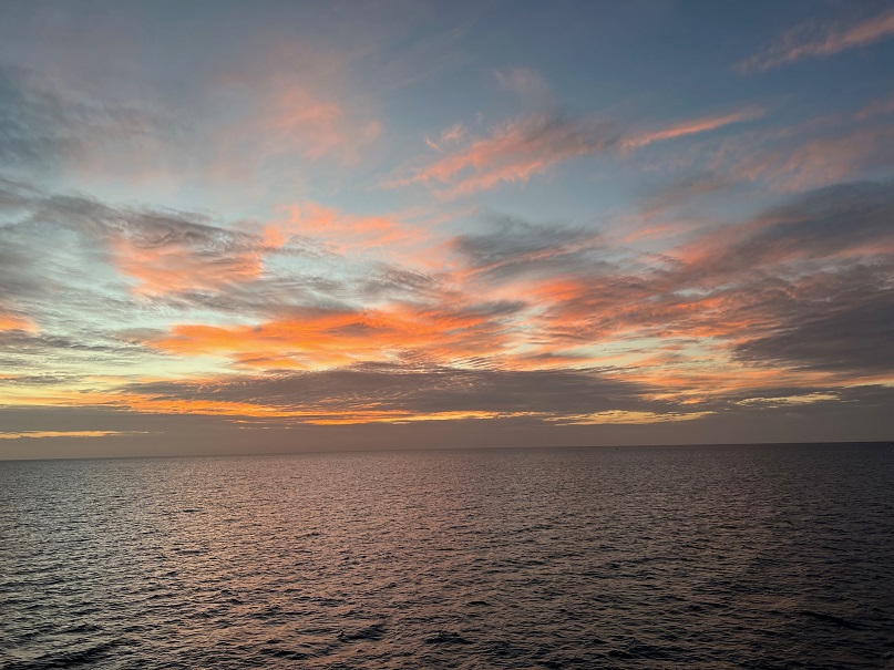 sunset over the ocean