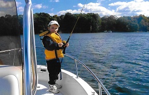 young Patrick fishing