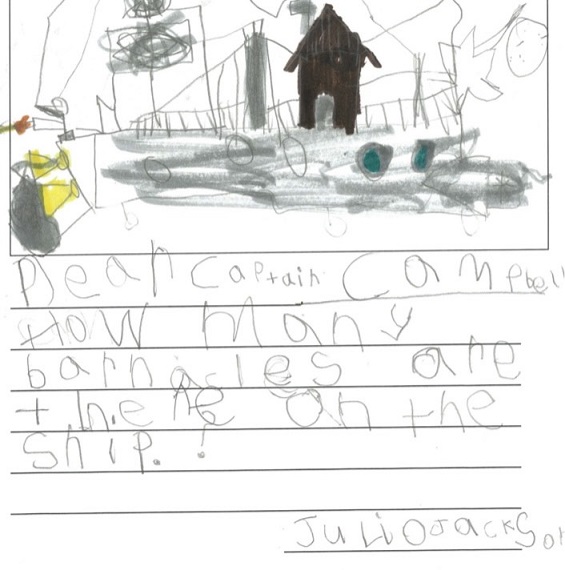 student letters with illustration