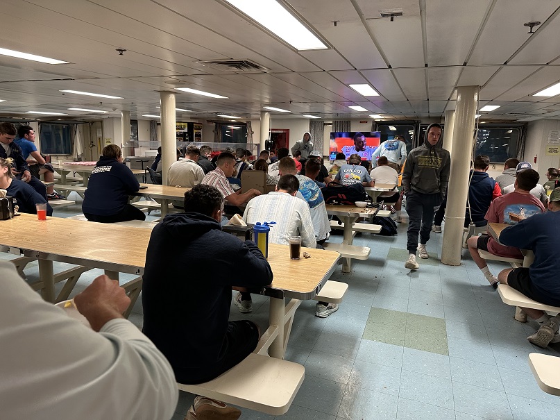 cadets watch super bowl