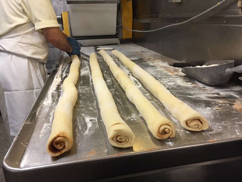 four dough rolls