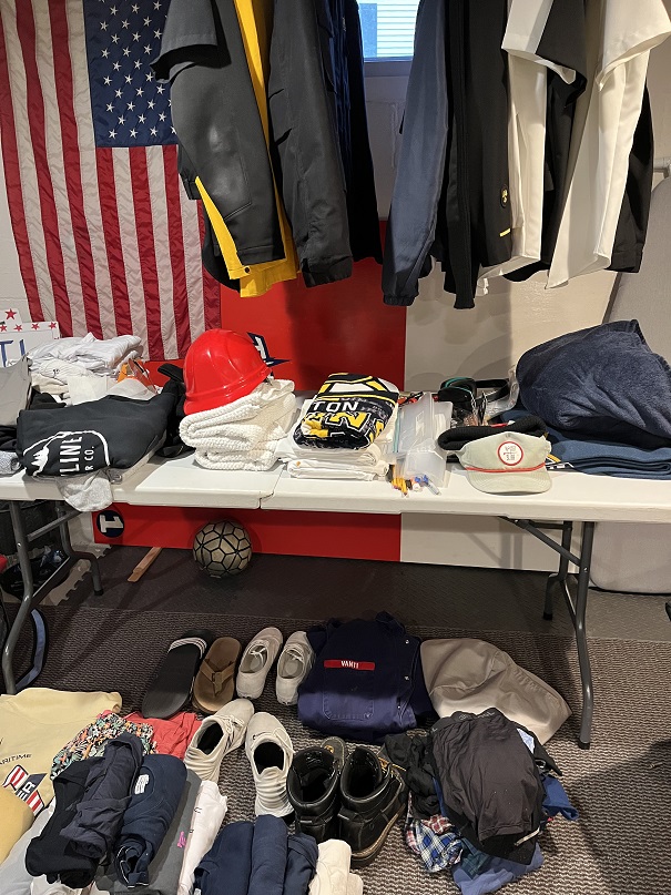 neat piles to pack