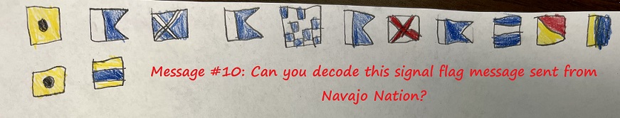 signal flag message from 5th graders