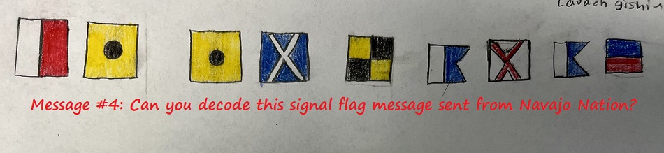 signal flag message from 5th graders