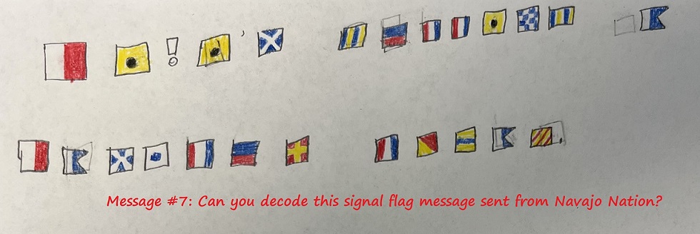 signal flag message from 5th graders