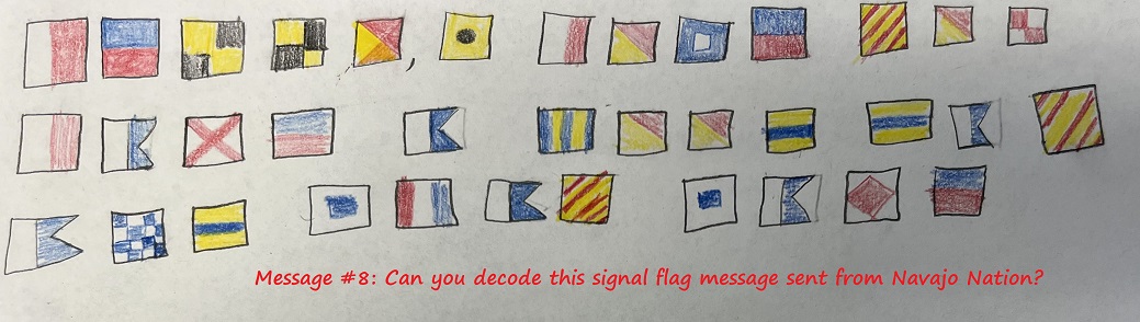 signal flag message from 5th graders