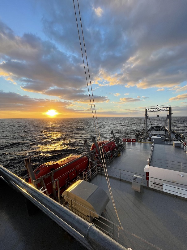 sunset over the ocean