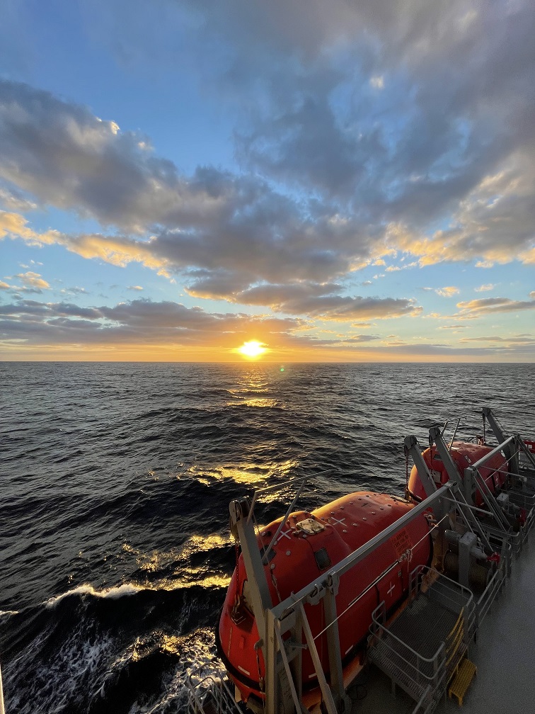 sunset over the ocean