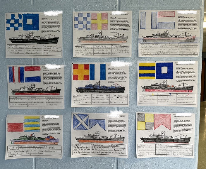 student work samples - signal flags