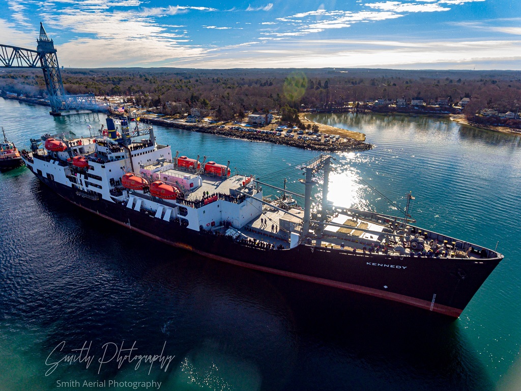 the ship in the Cape Cod Canal