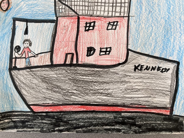 student drawing of TS Kennedy