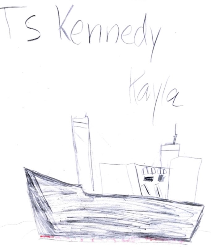 pencil drawing of ship