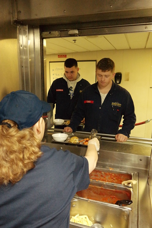 cadets in Mess deck