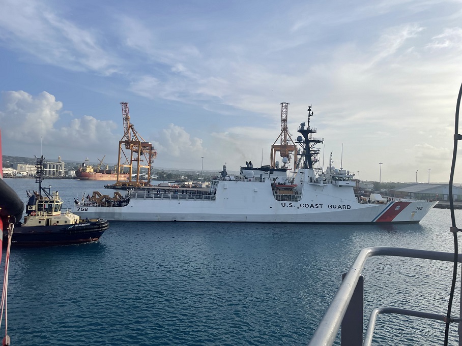 coast guard cutter in harbor