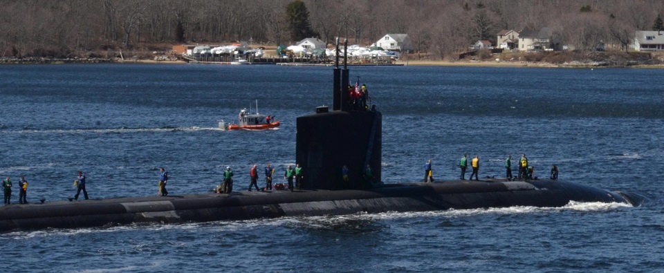 submarine above ocean