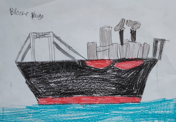 student drawing of TS Kennedy