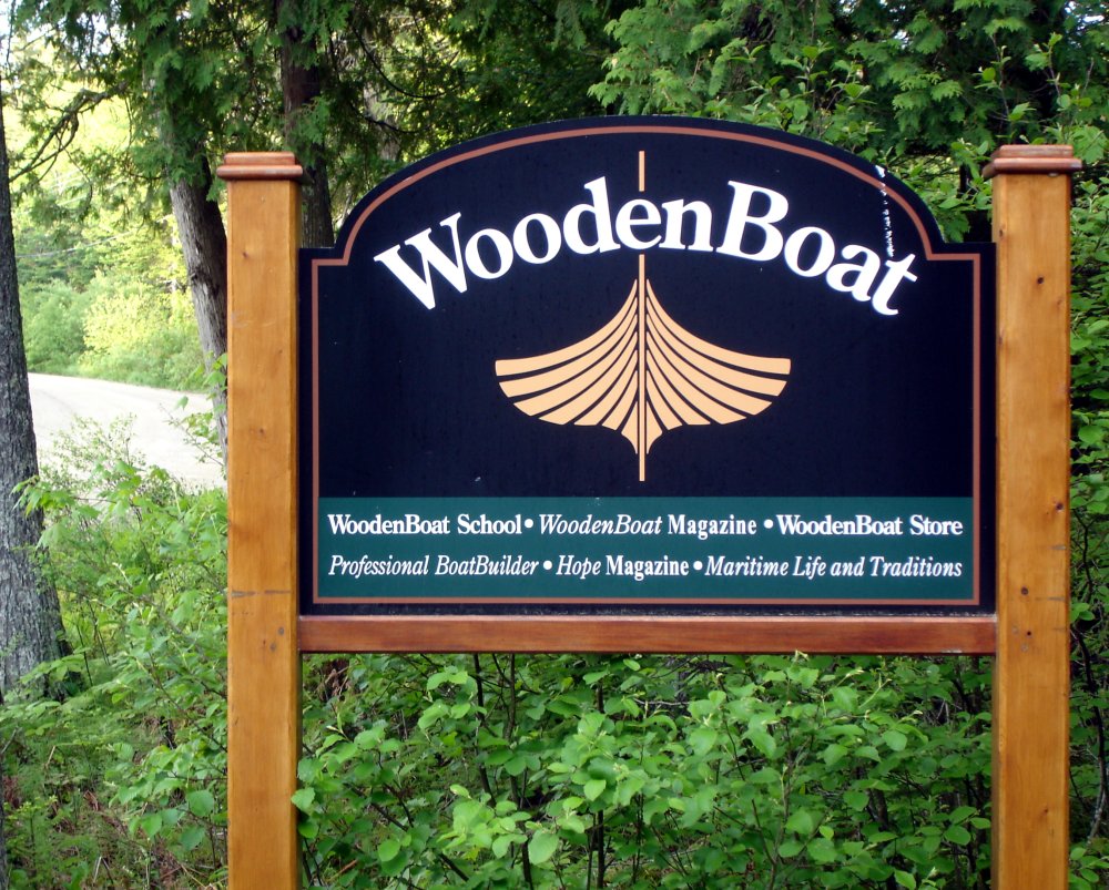 sign for WoodenBoat