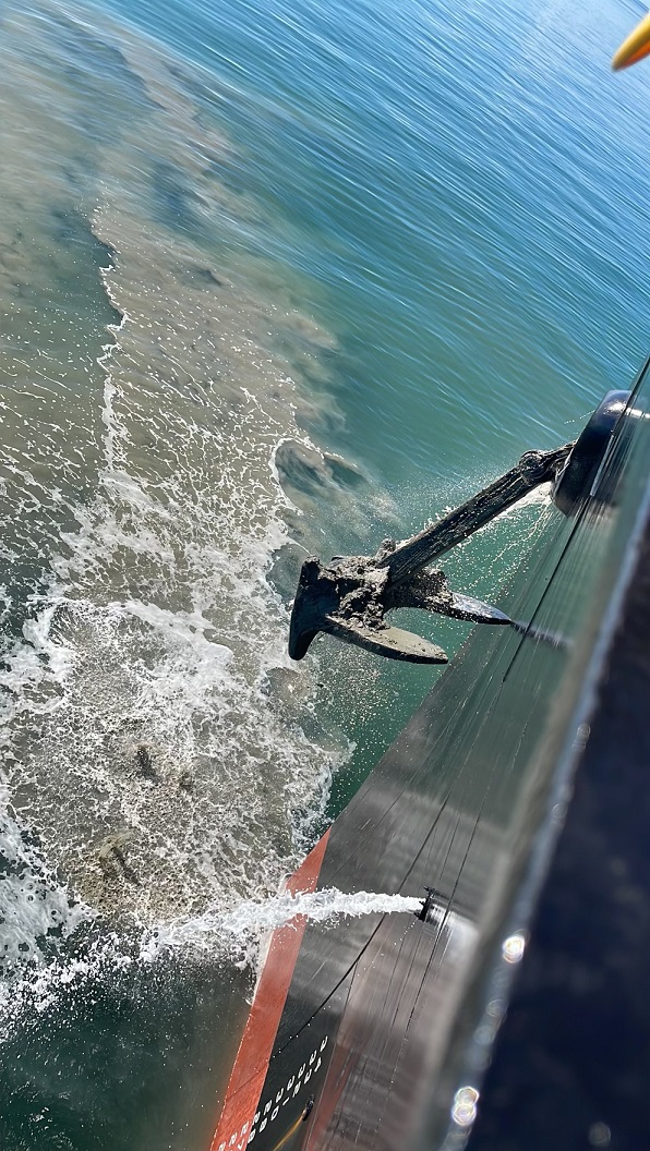 anchor being raised